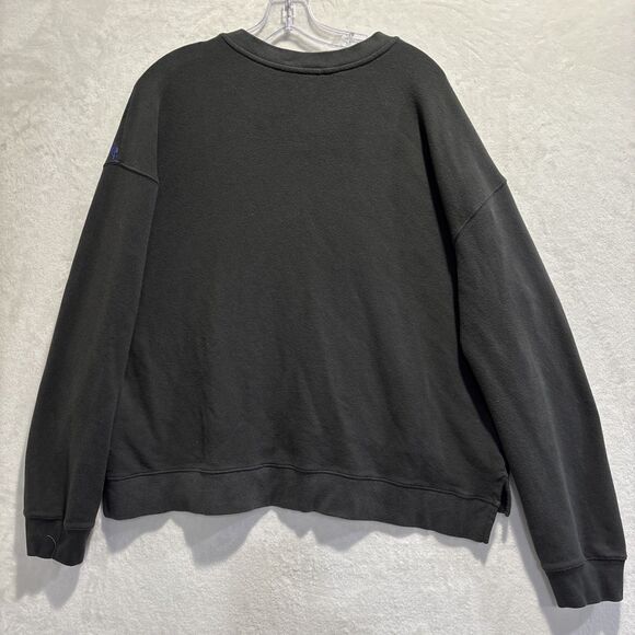 All Saints Ombre Stripes Lo Sweatshirt Women's Size Medium Gray Blue Pink Terry - Picture 7 of 14